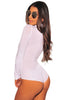 White Long Sleeve Turtleneck Bodysuit