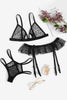 Sheer Bralette Lingerie Garter Set