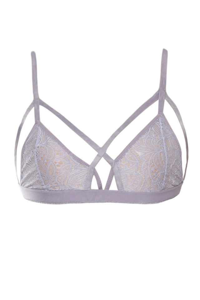 Sujetador Bralette Arnés Strappy Gris