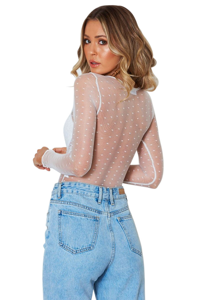 White Decadent Lace Bodysuit
