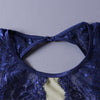 Blue Sheer Lace Mesh Cutout 2pcs Conjunto de lencería
