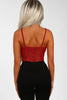 Red Lace Panelled Bodysuit