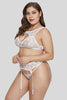 Seductive White Lace Bralette Garter Set