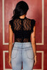 Lace For Words Black Lace High Neck Bodysuit