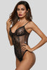 Black Sexy Hollow Out Lace Bodysuit