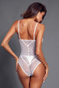 White Designful Underwire Lace Mesh Bodysuit
