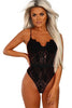 Black Lace Panelled Bodysuit