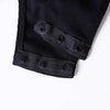 Black Ribbed Knit Long Sleeves Bodysuit