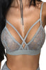 Grey Strappy Harness Bralette Bra