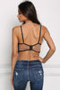 Black Lace Caged Scallop Bralette
