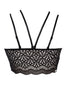 Bralette de encaje negro con tiras