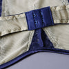 Blue Sheer Lace Mesh Cutout 2pcs Conjunto de lencería