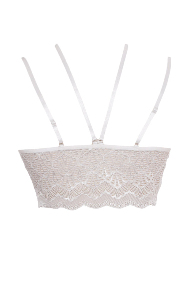 White Strappy Lace Bralette