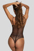 Black Sexy Hollow Out Lace Bodysuit