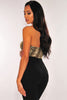 Snake Print Strapless Bodysuit