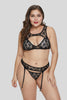 Seductive Black Lace Bralette Garter Set