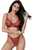 Red Romantic Night Lace Bralette Lingerie Set